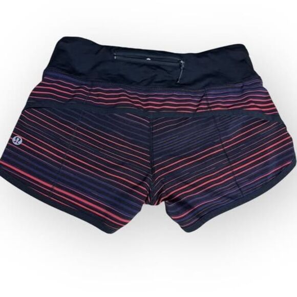 Lululemon Run: Speed Short 4-Way Stretch – Twisted Dune Alarming Black – Size 2 - Picture 2 of 10